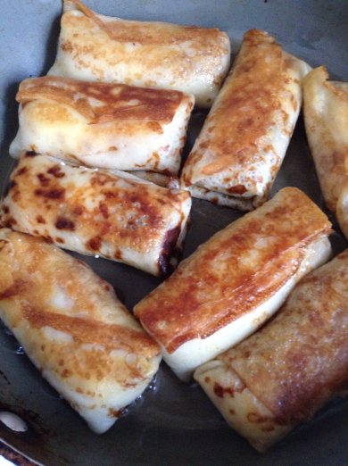 Блины с творогом. - Шаг 8