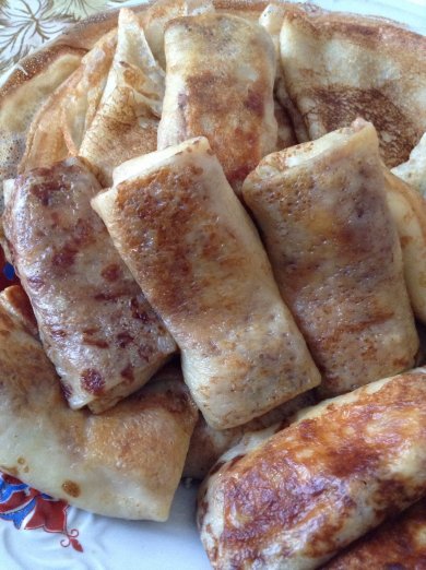 Блины с творогом. - Шаг 9