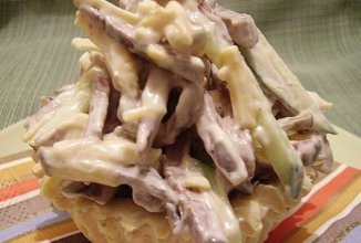 Салат из печени