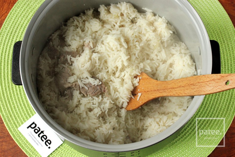 Сливочный рис с мясом в мультиварке - Шаг 11