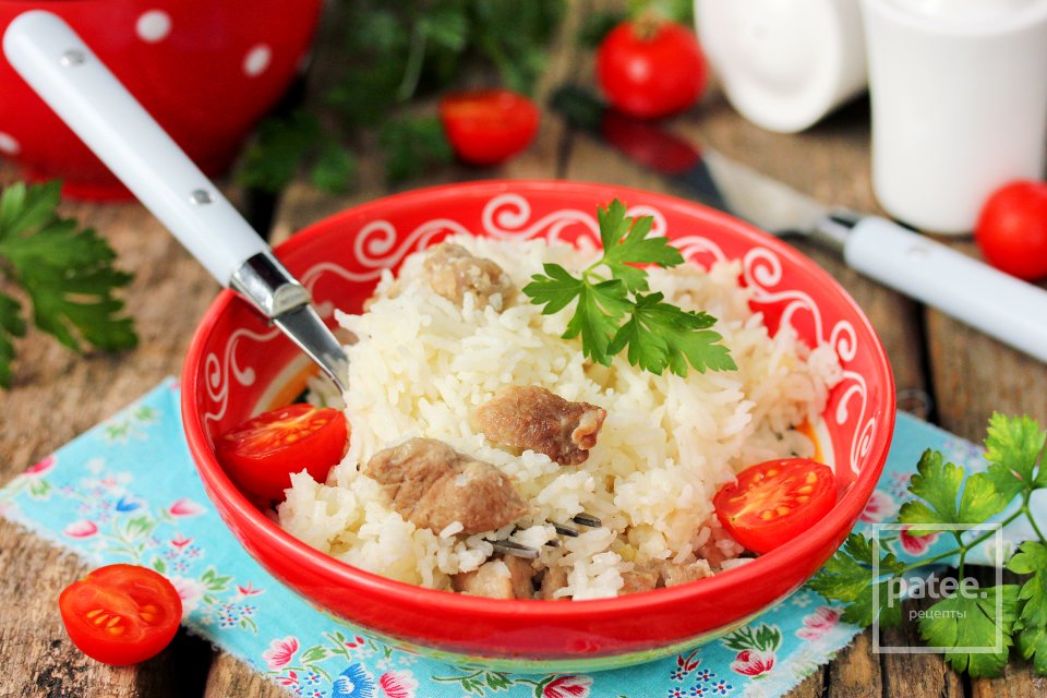 Сливочный рис с мясом в мультиварке - Шаг 12