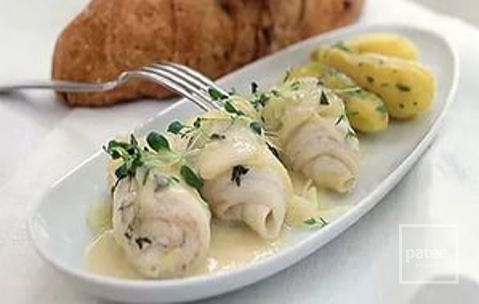 Филе сибаса под белым сливочным соусом - Шаг 7