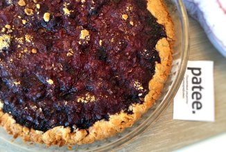 Песочный пирог с ежевикой