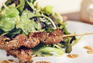 Утиные грудки в восточном маринаде на шпажках