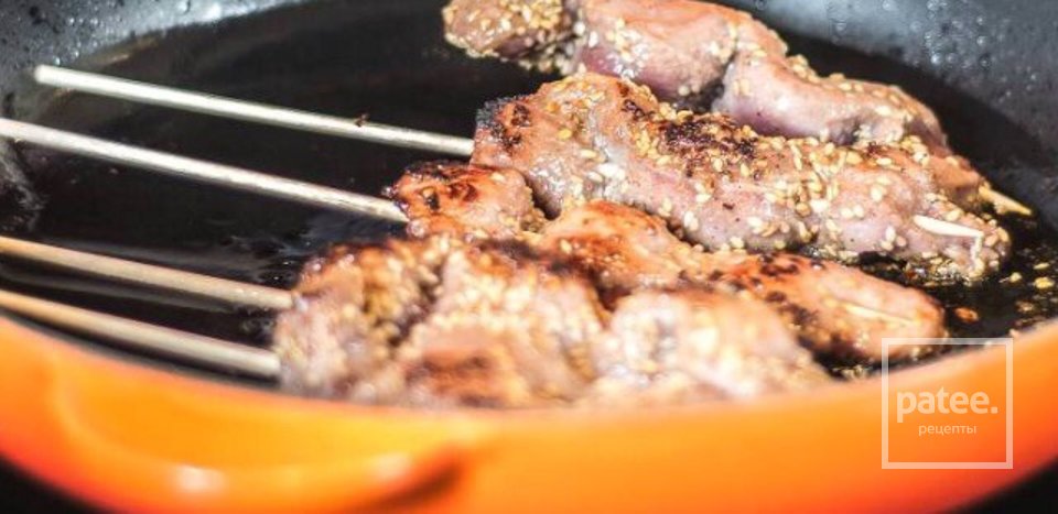 Утиные грудки в восточном маринаде на шпажках - Шаг 5