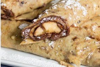 Банан и шоколадные блинчики по-шведски