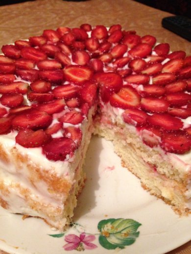 Тортик клубничный - Шаг 2