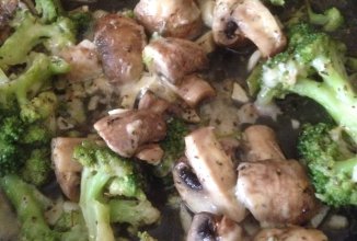 Грибы запечённые с брокколи