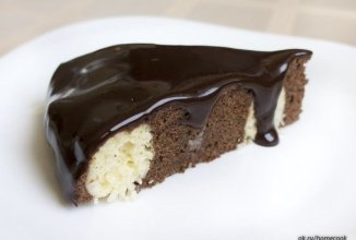 Шоколадно - творожный мягкий пирог