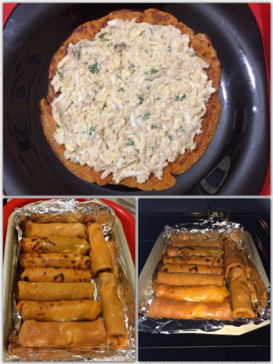 Томатные блинчики с начинкой из тунца - Шаг 4