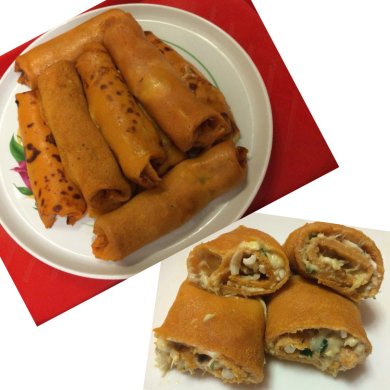 Томатные блинчики с начинкой из тунца - Шаг 5