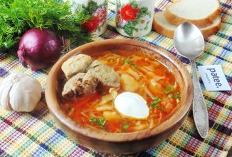 Борщ из говяжьей голени