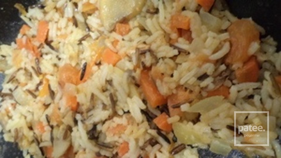 Рис с шампиньонами, помидорами и с куриной грудкой - Шаг 4