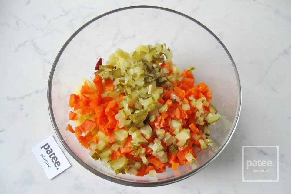 Винегрет с кукурузой и майонезом - Шаг 5