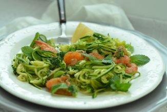 Паста из цуккини с морепродуктами