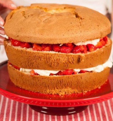 Кекс с клубникой и сливками - Шаг 13