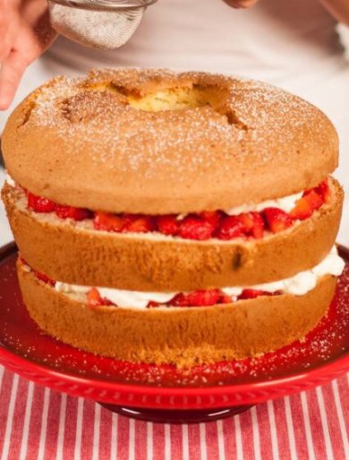 Кекс с клубникой и сливками - Шаг 14