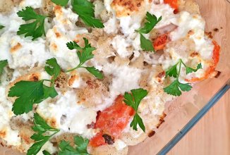 Цветная капуста запечённая с брынзой