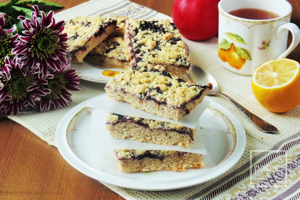 Кухен с черничным джемом и орехами - Шаг 16