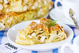 Пирог из лаваша с сыром