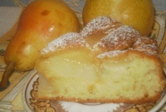 Пирог с грушами на дрожжевом тесте