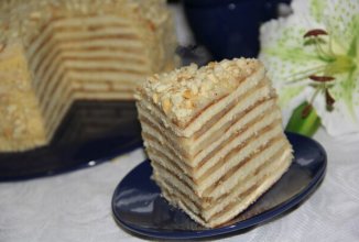 Торт со сгущёнкой на сковороде