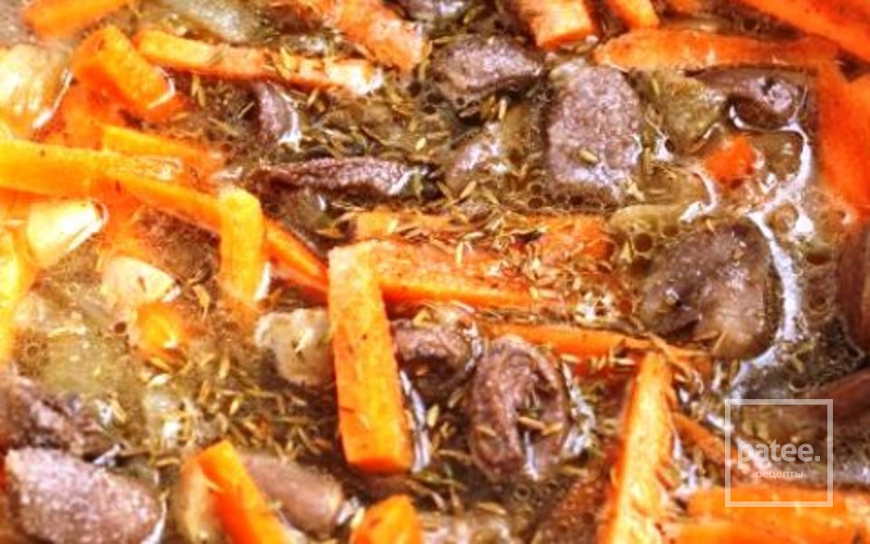 Плов с куриными сердечками - Шаг 5