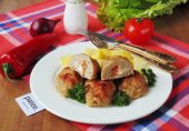 Котлеты с грибами и плавленым сыром