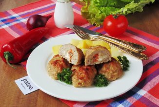 Котлеты с грибами и плавленым сыром