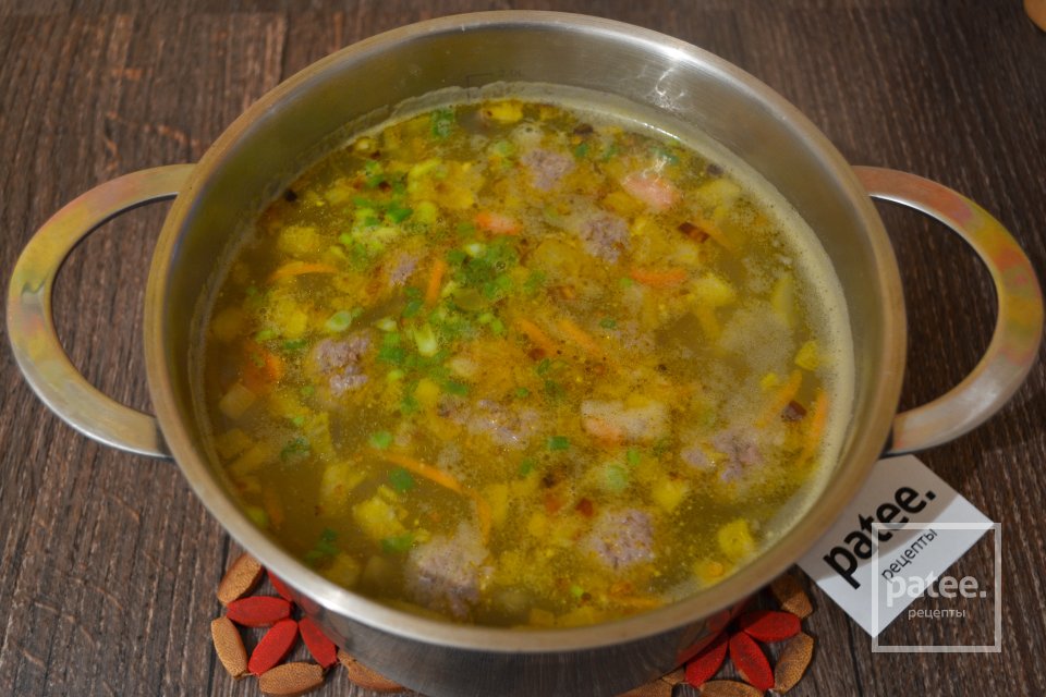 Суп с фрикадельками из говядины - Шаг 14