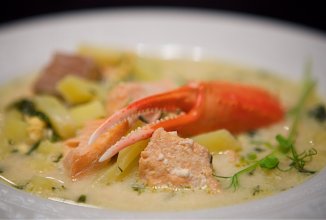 СЛИВОЧНЫЙ СУП ИЗ ЧАВЫЧИ С КРАБАМИ