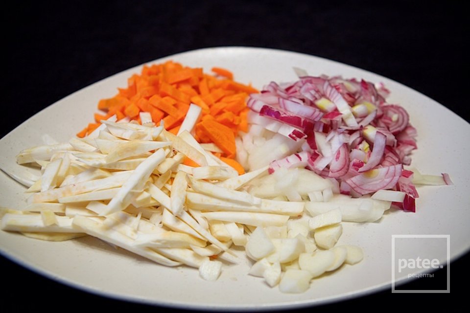 СЛИВОЧНЫЙ СУП ИЗ ЧАВЫЧИ С КРАБАМИ - Шаг 4