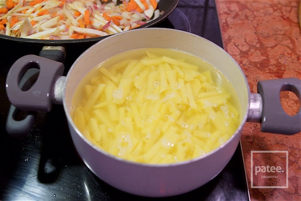 СЛИВОЧНЫЙ СУП ИЗ ЧАВЫЧИ С КРАБАМИ - Шаг 5