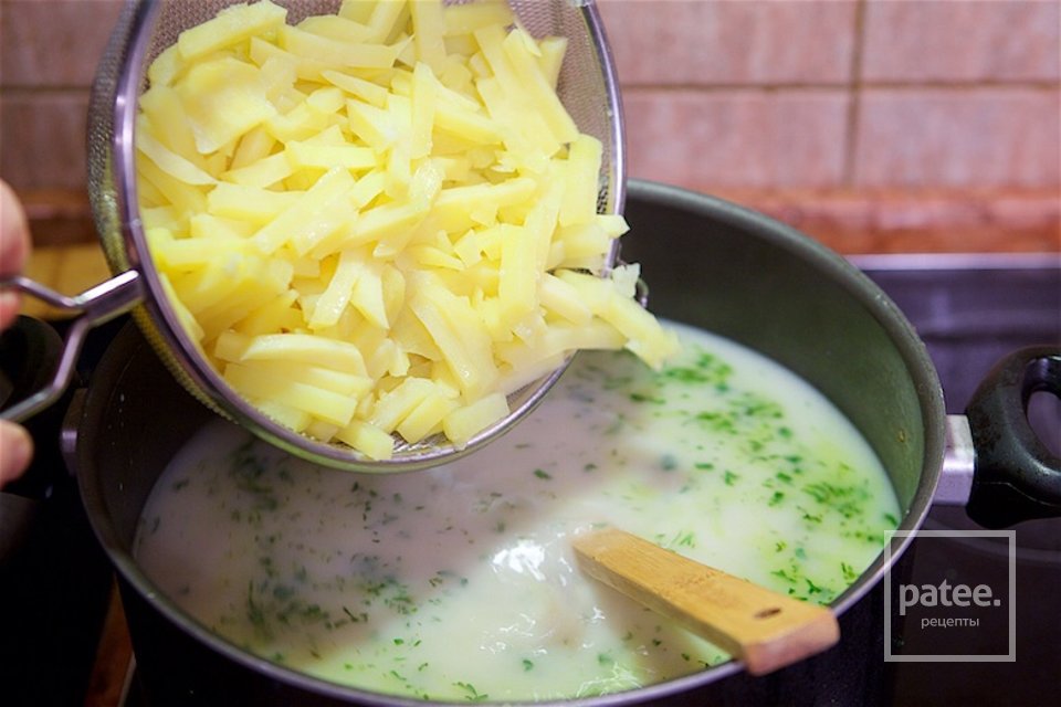 СЛИВОЧНЫЙ СУП ИЗ ЧАВЫЧИ С КРАБАМИ - Шаг 10