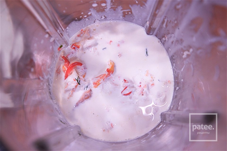 СЛИВОЧНЫЙ СУП ИЗ ЧАВЫЧИ С КРАБАМИ - Шаг 13