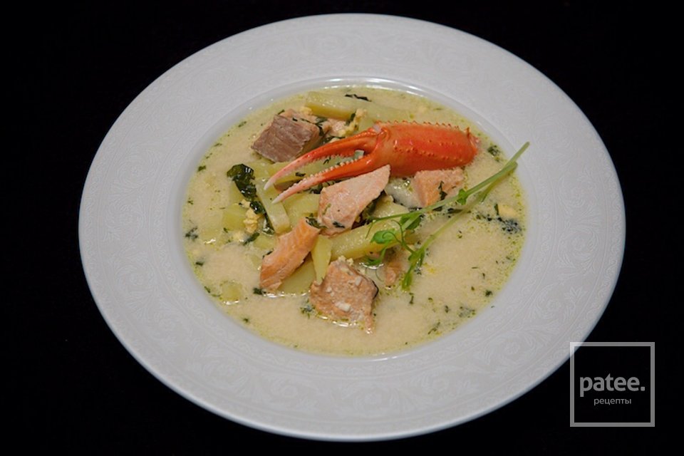 СЛИВОЧНЫЙ СУП ИЗ ЧАВЫЧИ С КРАБАМИ - Шаг 15