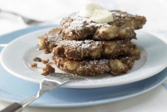 Бананово-шоколадные оладьи