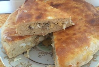 Пирог с рыбой и яйцом