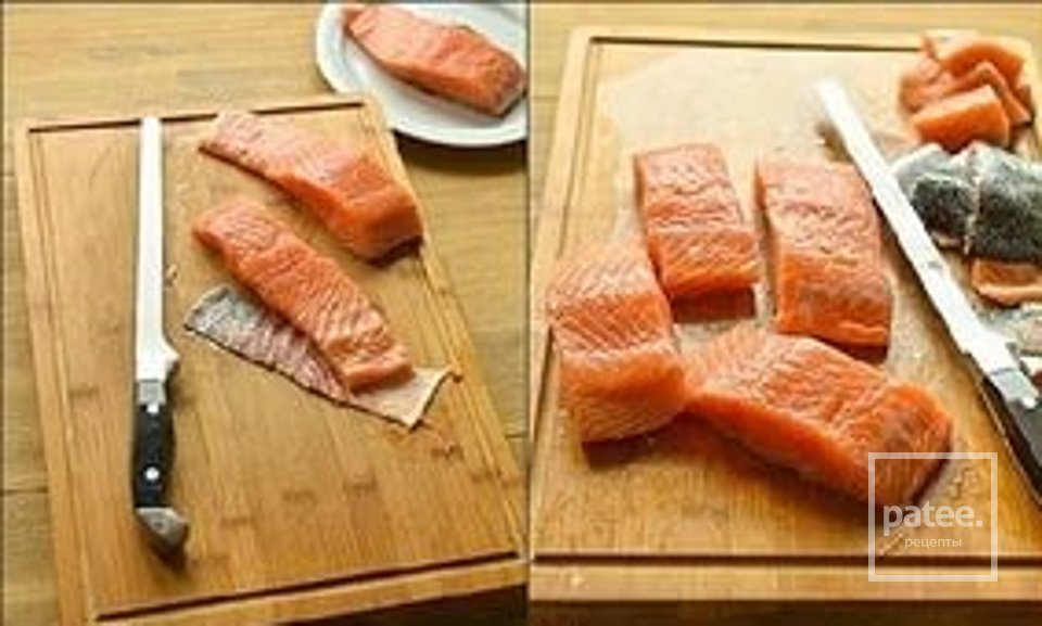 Конвертики с лососем  –  со сливочным сыром и шпинатом - Шаг 5