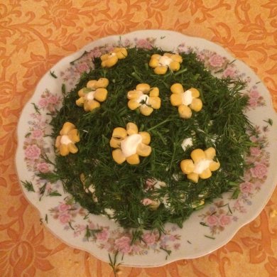 Салат "цветочная поляна" - Шаг 5