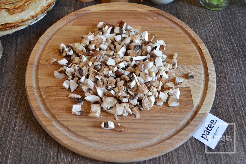 Блинчики с начинкой грибной жюльен - Шаг 3