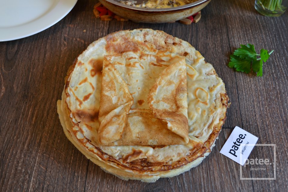 Блинчики с начинкой грибной жюльен - Шаг 10