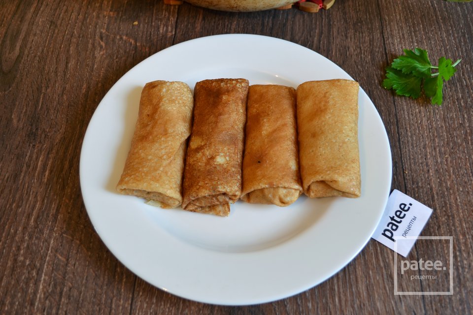 Блинчики с начинкой грибной жюльен - Шаг 11