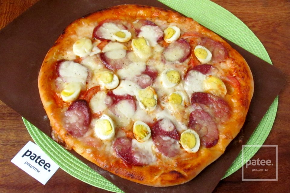 Пицца с перепелиными яйцами - Шаг 15
