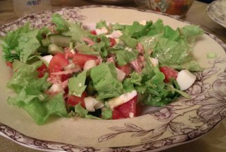 Фитнес салат с тунцом