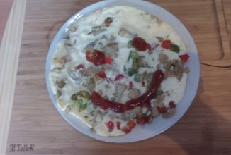 Омлет с овощами.