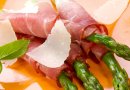 Спаржа с ветчиной прошутто
