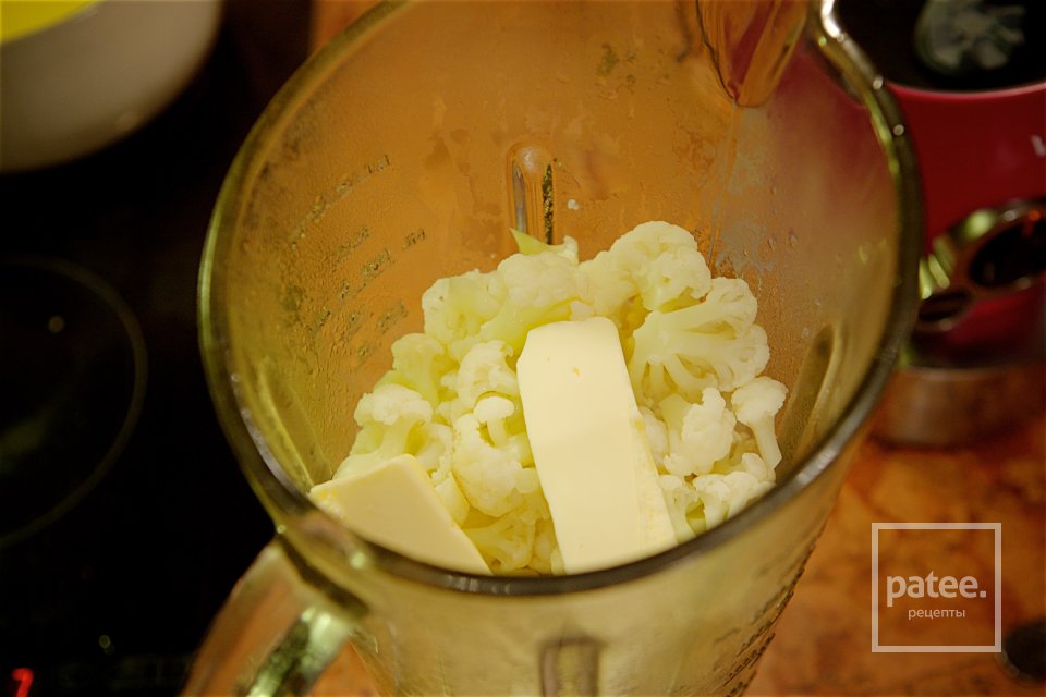 Мозги хрустящие с двойным пюре из цветной капусты и брокколи - Шаг 16