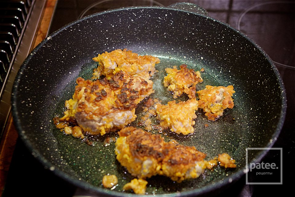 Мозги хрустящие с двойным пюре из цветной капусты и брокколи - Шаг 23