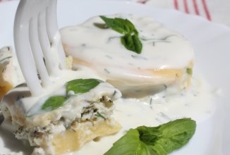 Равиоли с творогом и сыром за 2 минуты (в микроволновке)